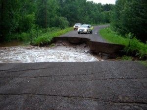 Road Collapses in Duluth Flood